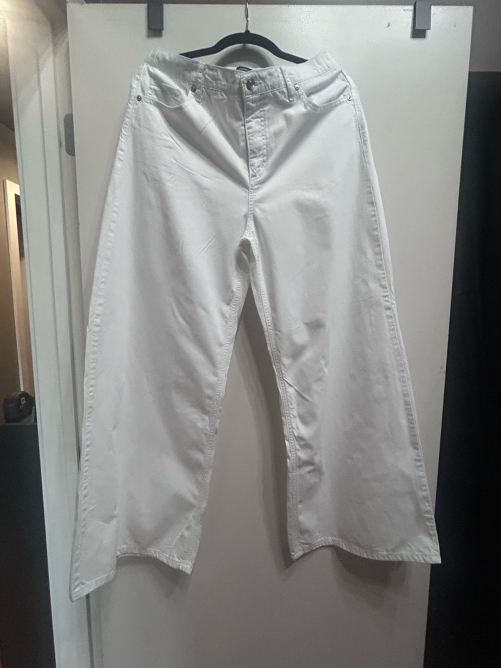 Wide Leg Women's Jeans  Bright White - Picture 3 of 6